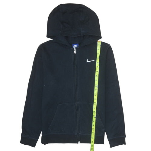 Nike Boys Black Full Zip Hoodie XL 13-15 Years Fleece Lined Casual