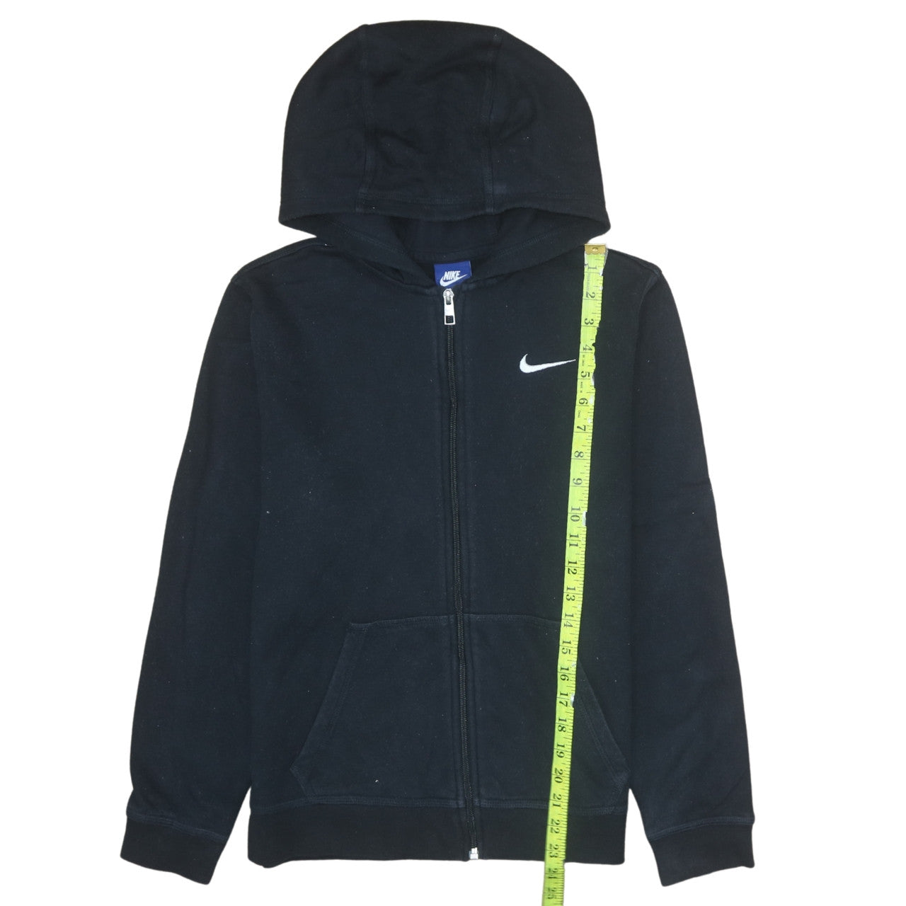 Nike Boys Black Full Zip Hoodie XL 13-15 Years Fleece Lined Casual
