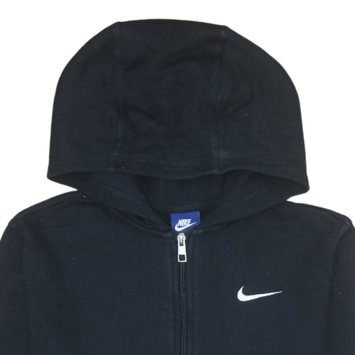Nike Boys Black Full Zip Hoodie XL 13-15 Years Fleece Lined Casual
