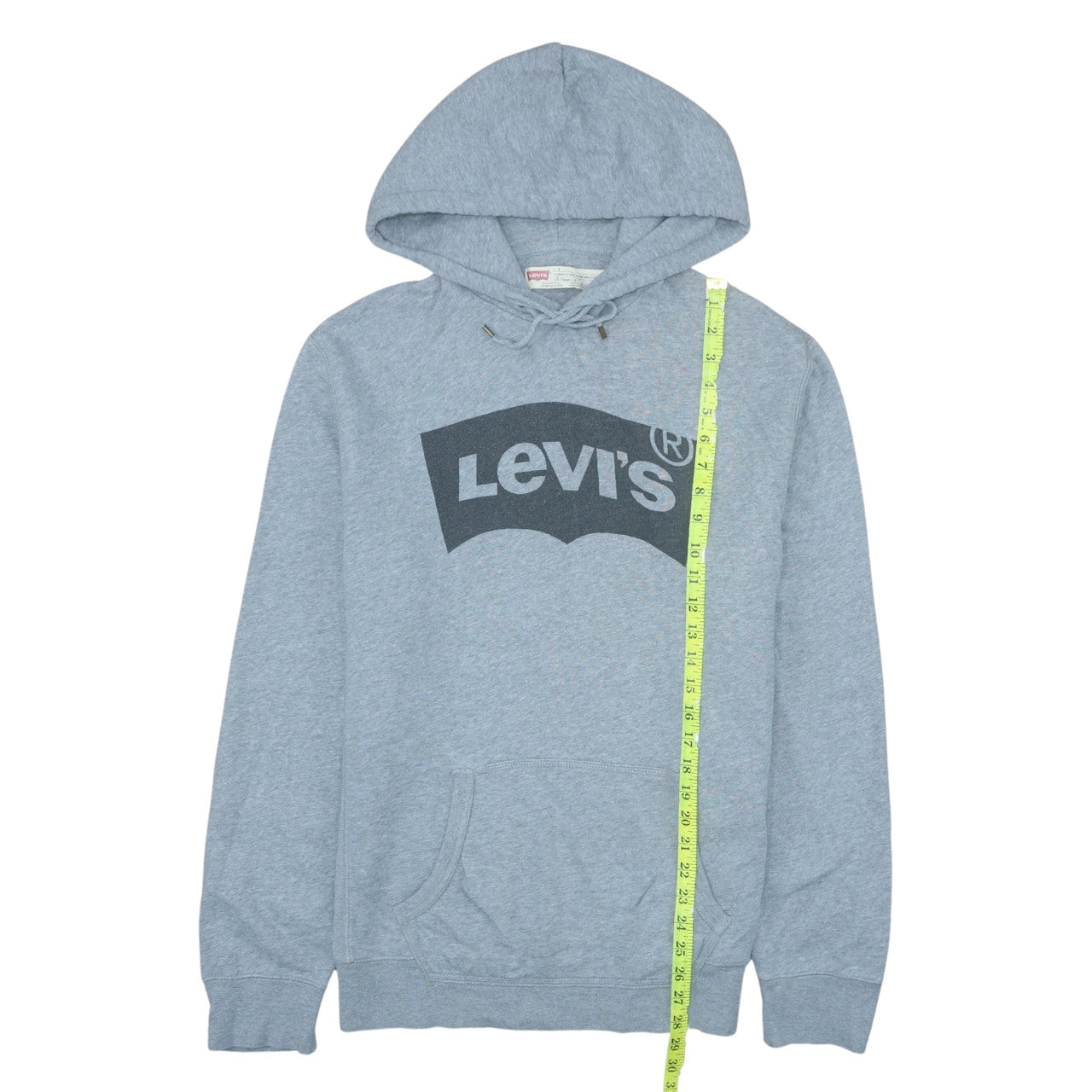 Levi's Men's Grey Logo Pullover Hoodie Size L Regular Fit