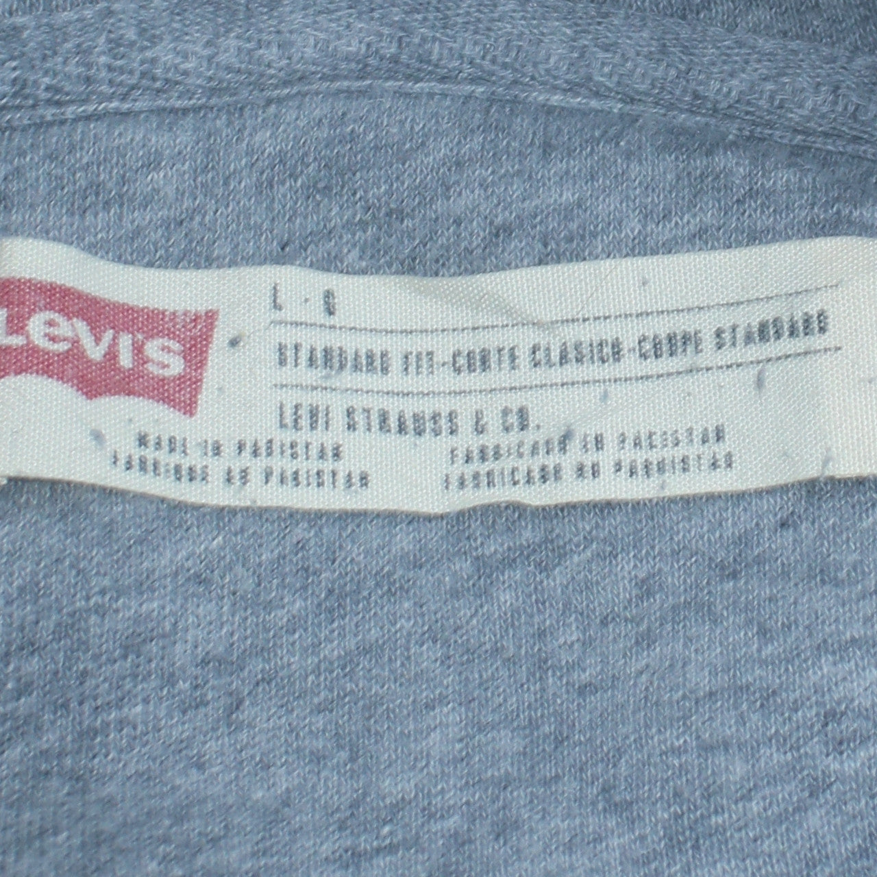 Levi's Men's Grey Logo Pullover Hoodie Size L Regular Fit