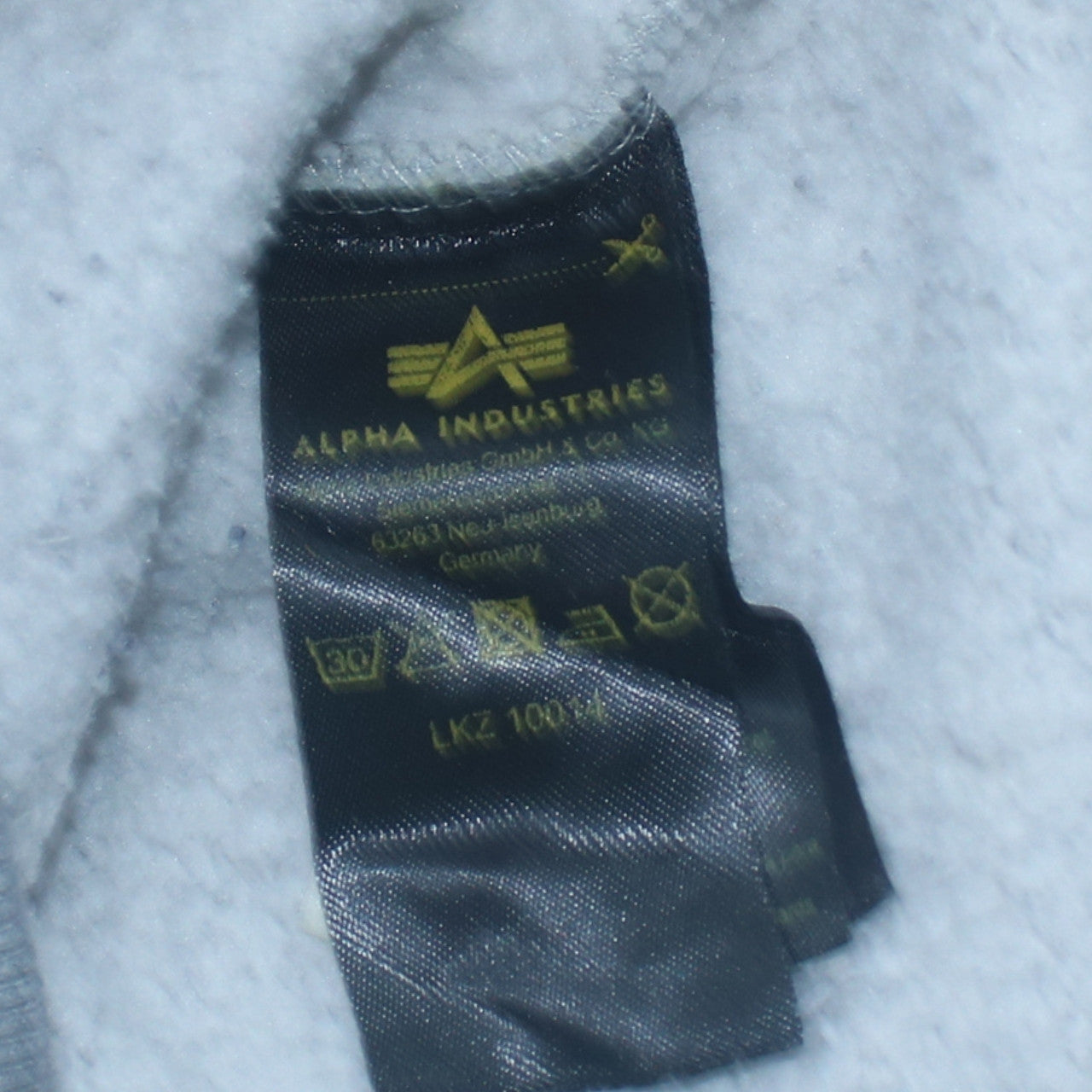 Alpha Industries Men's Grey Crew Neck Patch Sweatshirt Size S