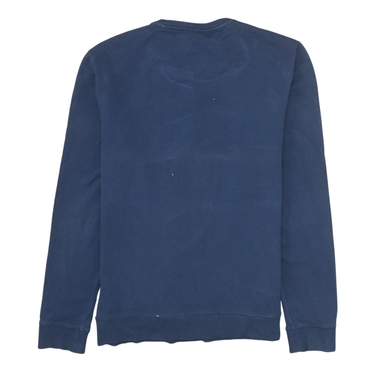 Guess Men's Blue Slim Fit Crew Neck Logo Sweatshirt M