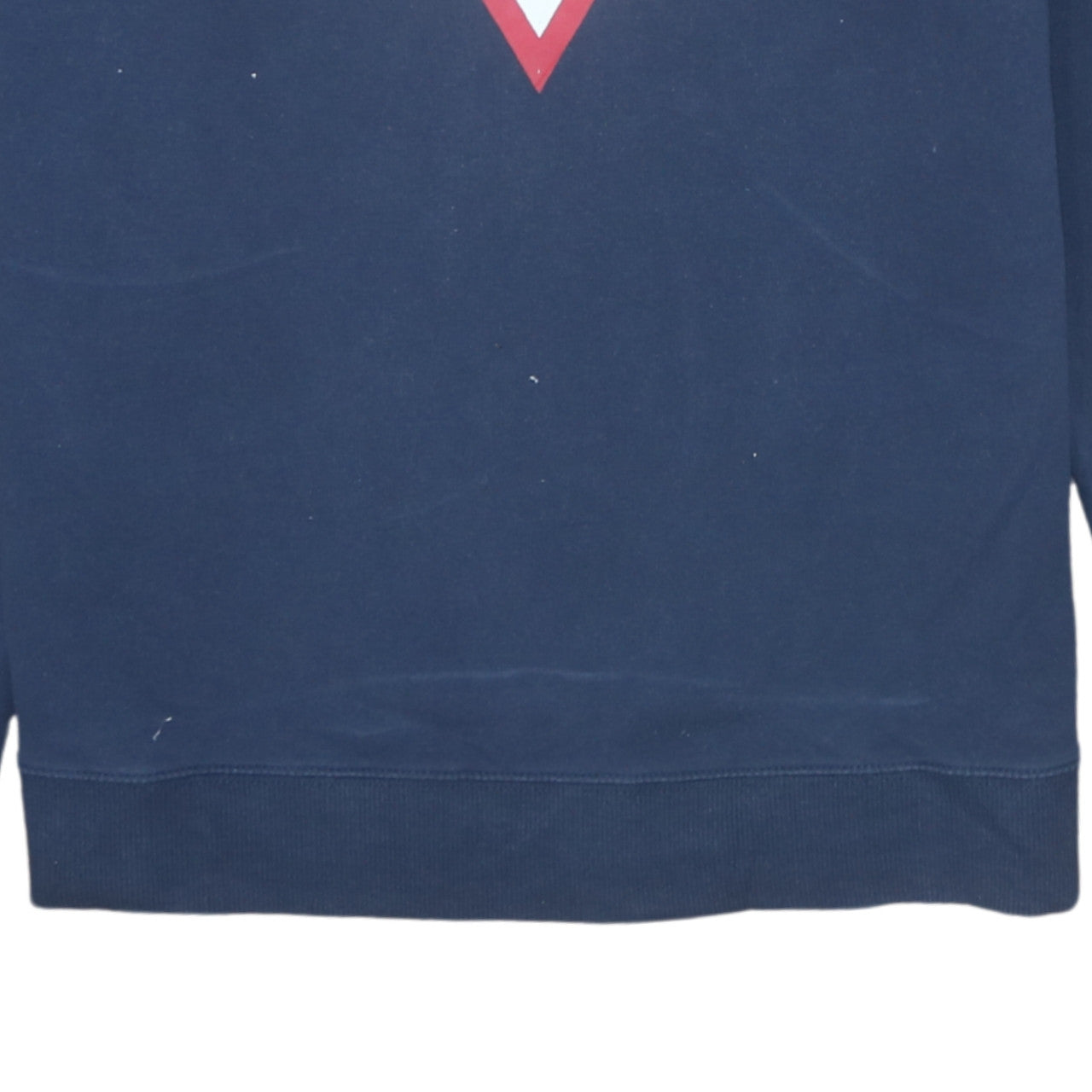 Guess Men's Blue Slim Fit Crew Neck Logo Sweatshirt M