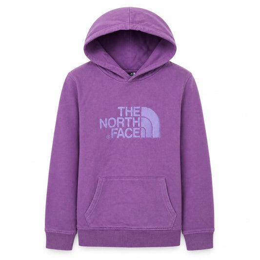 The North Face Girls Purple Hoodie L 14 Years Pullover Cotton Logo