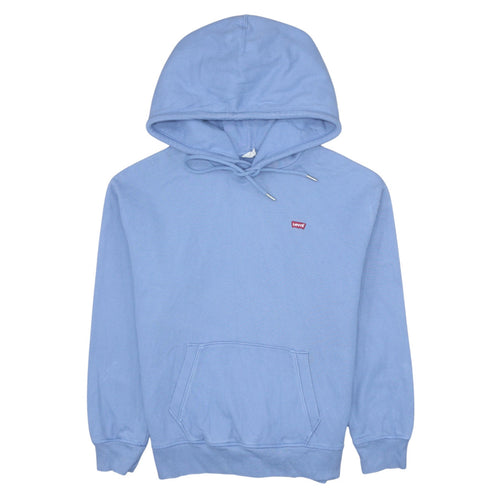 Levi's Womens Light Blue Pullover Hoodie Size S Cotton Fleece Casual