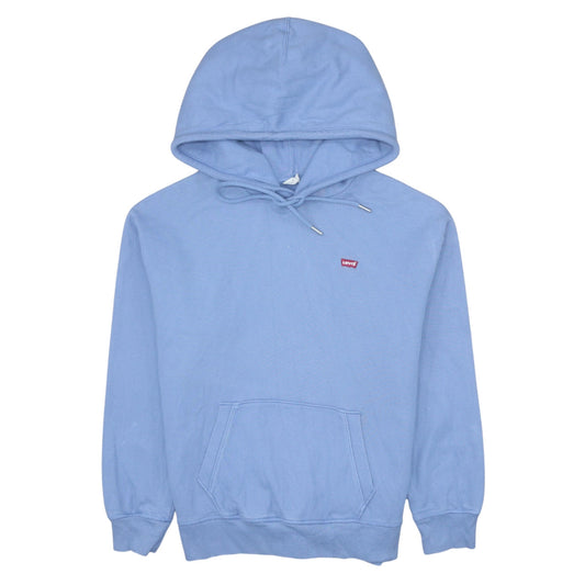 Levi's Womens Light Blue Pullover Hoodie Size S Cotton Fleece Casual