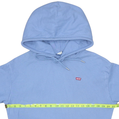 Levi's Womens Light Blue Pullover Hoodie Size S Cotton Fleece Casual