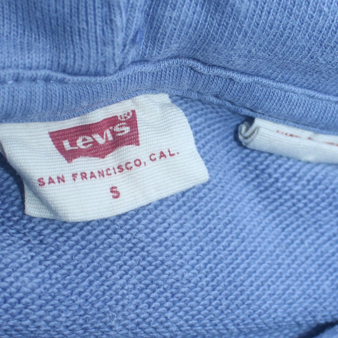 Levi's Womens Light Blue Pullover Hoodie Size S Cotton Fleece Casual