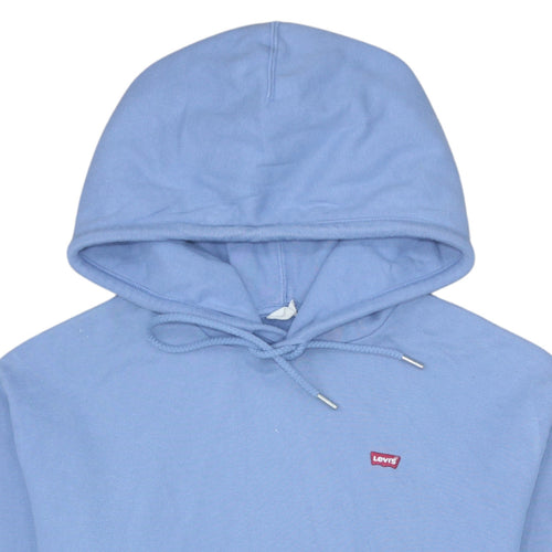Levi's Womens Light Blue Pullover Hoodie Size S Cotton Fleece Casual