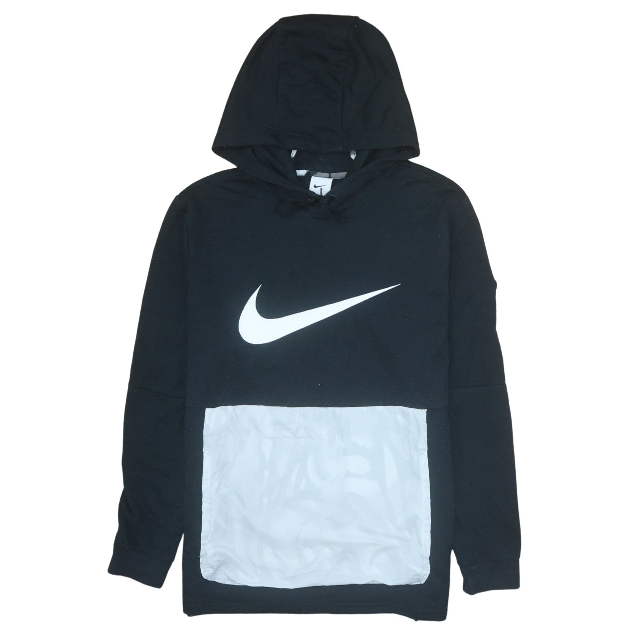 Nike Womens Black Dri-Fit Pullover Hoodie Size L with White Logo