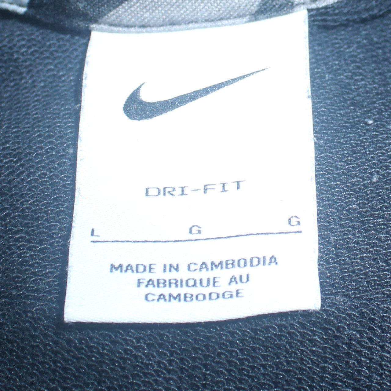 Nike Womens Black Dri-Fit Pullover Hoodie Size L with White Logo