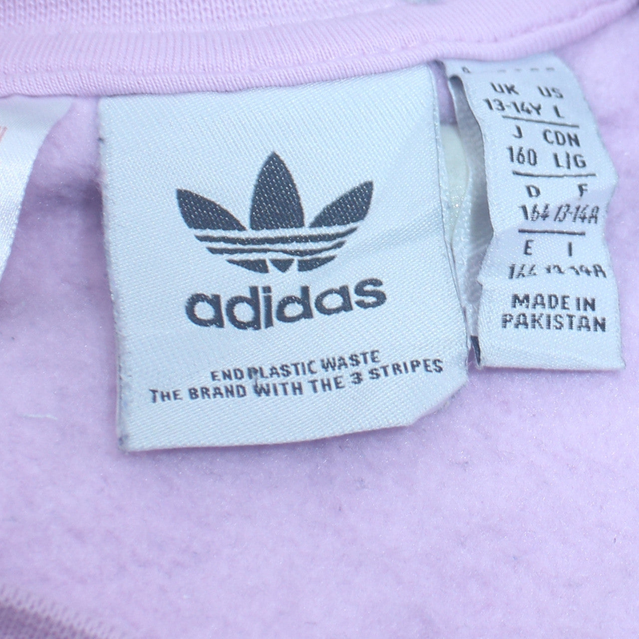 Adidas Girls Purple Crew Neck Long Sleeve Sweatshirt 13-14 Years