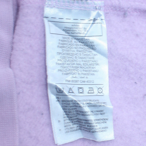 Adidas Girls Purple Crew Neck Long Sleeve Sweatshirt 13-14 Years