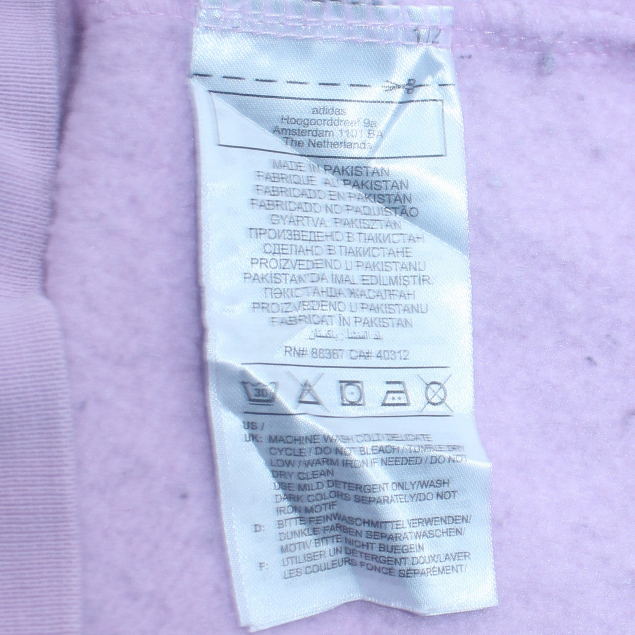Adidas Girls Purple Crew Neck Long Sleeve Sweatshirt 13-14 Years
