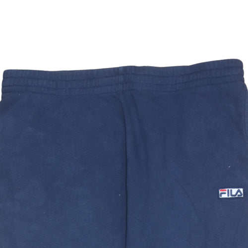 FILA Men's Blue Fleece Sweatpants XL Regular Fit Casual Trousers