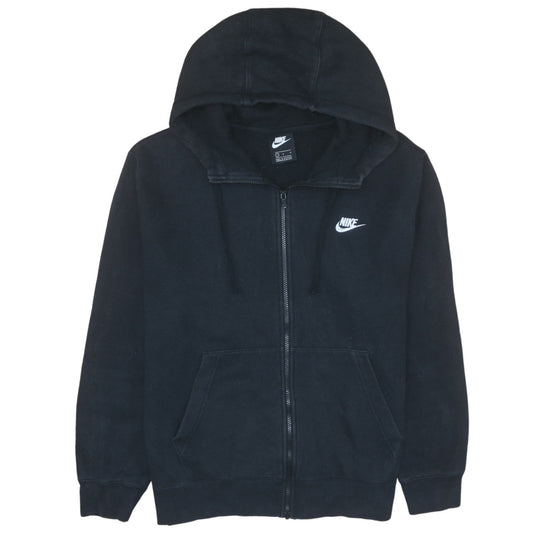 Nike Men's Black Full Zip Hoodie Fleece Sweatshirt Size L