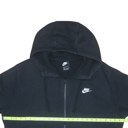 Nike Men's Black Full Zip Hoodie Fleece Sweatshirt Size L