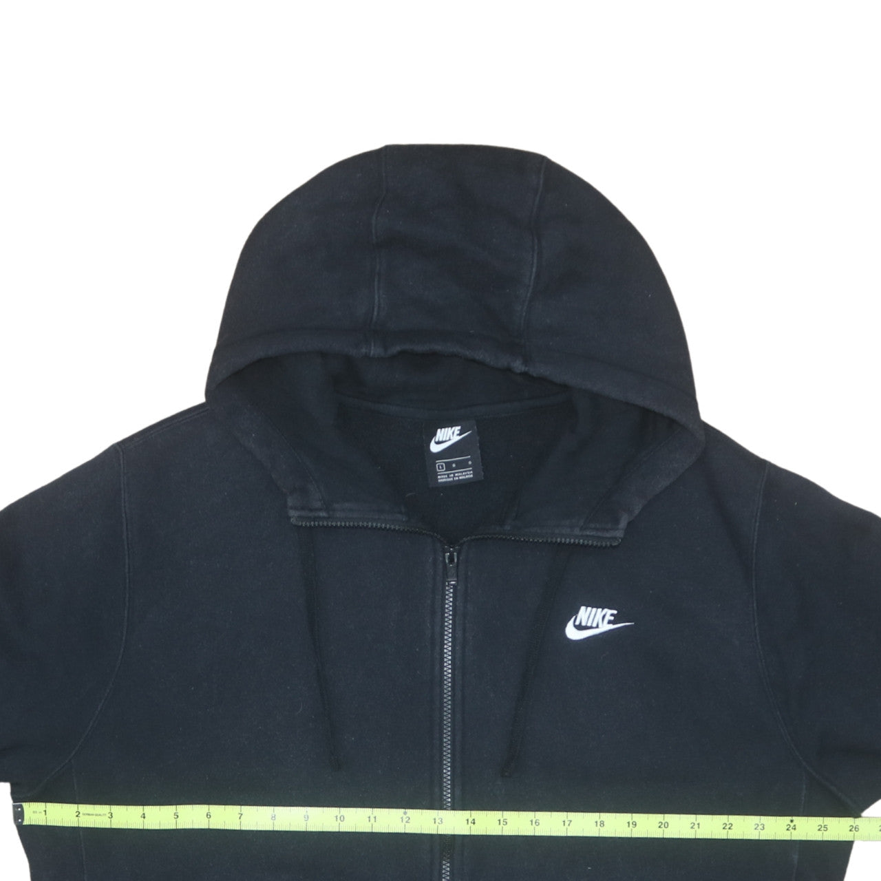 Nike Men's Black Full Zip Hoodie Fleece Sweatshirt Size L