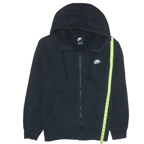 Nike Men's Black Full Zip Hoodie Fleece Sweatshirt Size L
