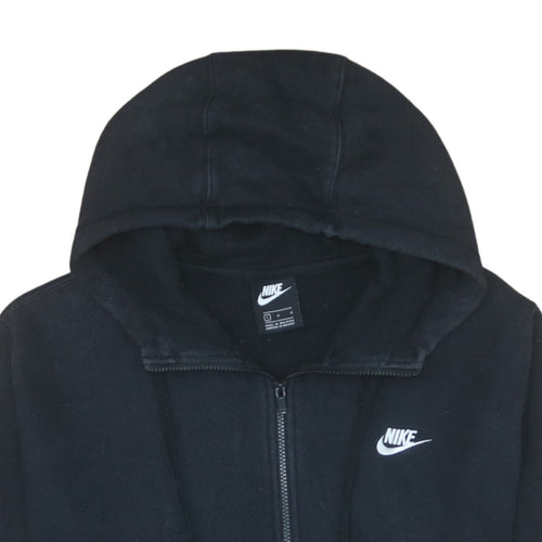 Nike Men's Black Full Zip Hoodie Fleece Sweatshirt Size L
