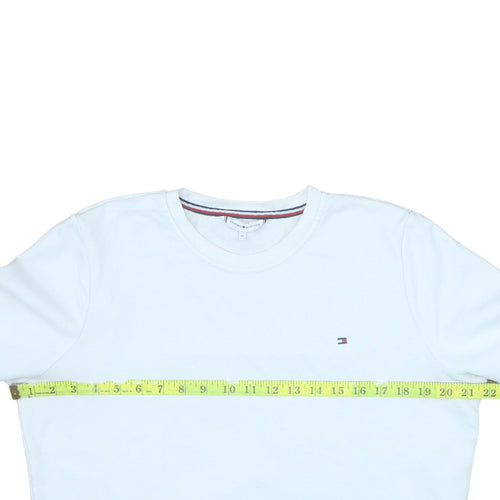 Tommy Hilfiger Men’s White Crew Neck Pullover Sweatshirt M