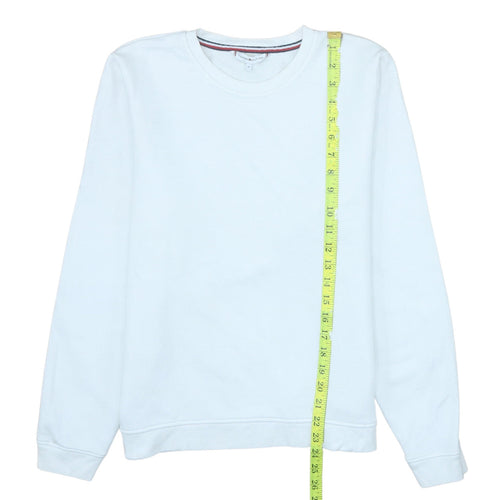 Tommy Hilfiger Men’s White Crew Neck Pullover Sweatshirt M