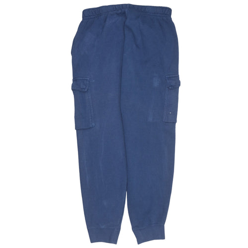 Nike Men's Blue Cargo Fleece Jogger Trousers Size M