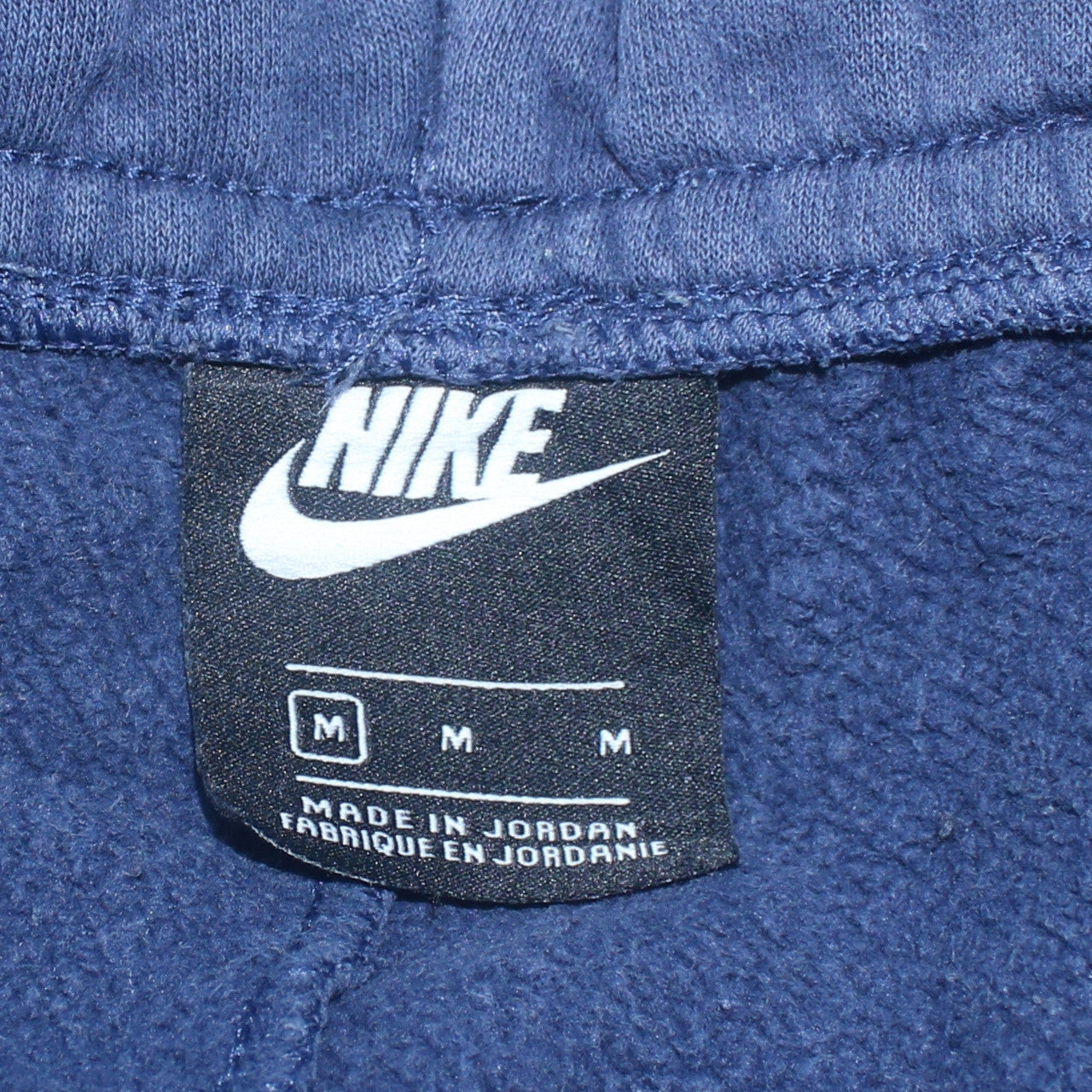 Nike Men's Blue Cargo Fleece Jogger Trousers Size M