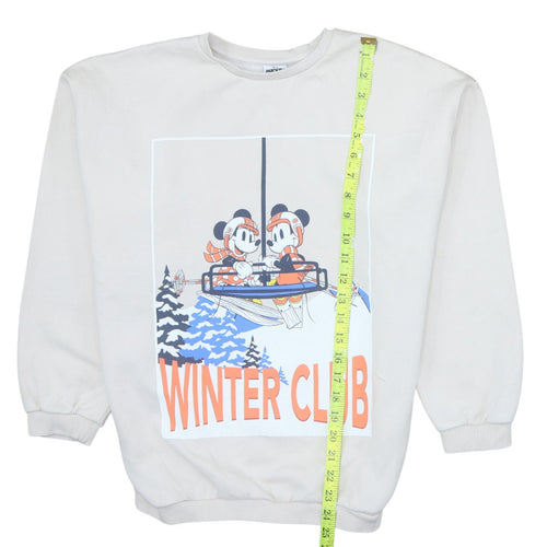 George Girls Beige Mickey & Friends Winter Club Pullover Sweatshirt 12-13 Years