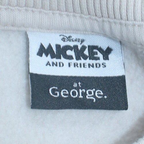 George Girls Beige Mickey & Friends Winter Club Pullover Sweatshirt 12-13 Years