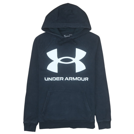 Under Armour Men Black Medium Pullover Hoodie with Logo