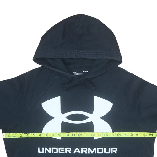 Under Armour Men Black Medium Pullover Hoodie with Logo