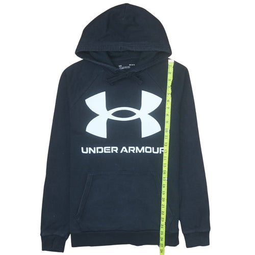 Under Armour Men Black Medium Pullover Hoodie with Logo