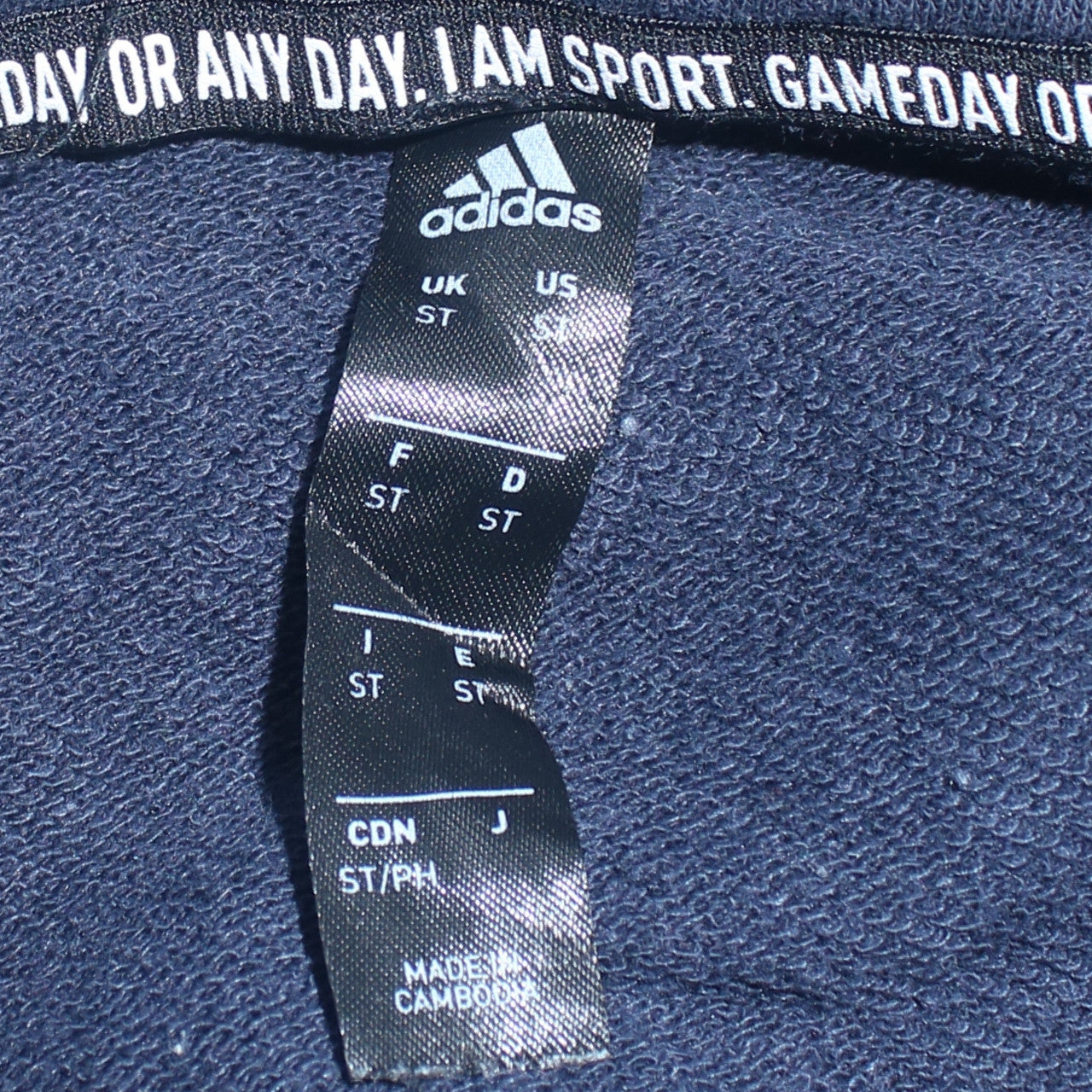 Adidas Men's Blue Full Zip Sweatshirt Jacket Size S