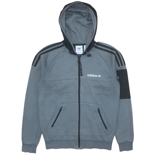 Adidas Men’s Grey Full Zip Hoodie XS Regular Fit Sportswear