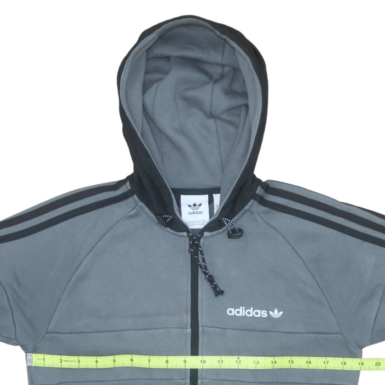Adidas Men’s Grey Full Zip Hoodie XS Regular Fit Sportswear