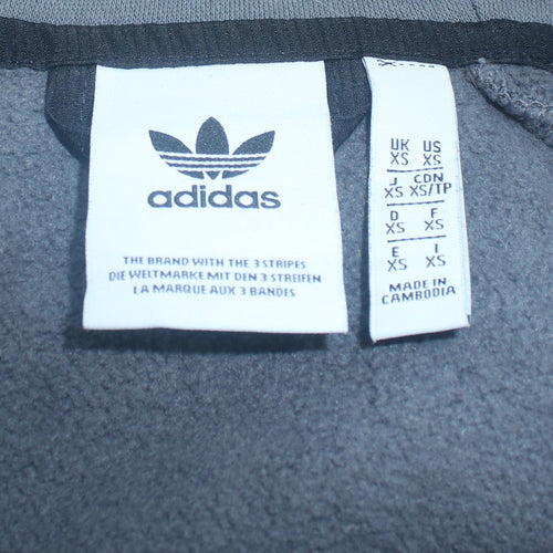 Adidas Men’s Grey Full Zip Hoodie XS Regular Fit Sportswear