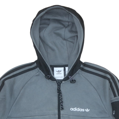 Adidas Men’s Grey Full Zip Hoodie XS Regular Fit Sportswear