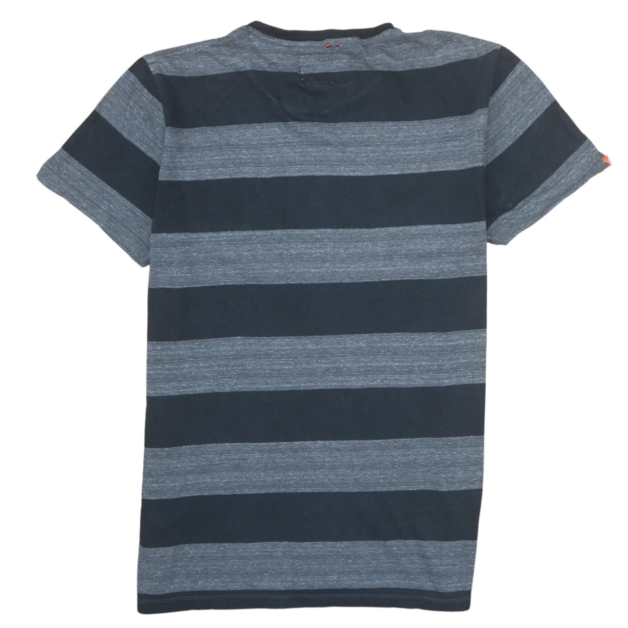 Superdry Men's Grey Striped Crew Neck Cotton T-Shirt 2XL