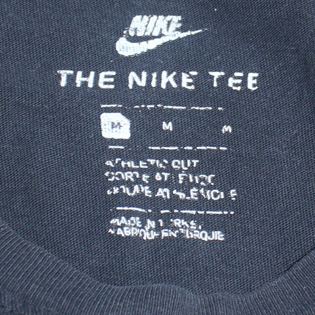 Nike Men's Black Crew Neck Athletic Fit Cotton T-Shirt M