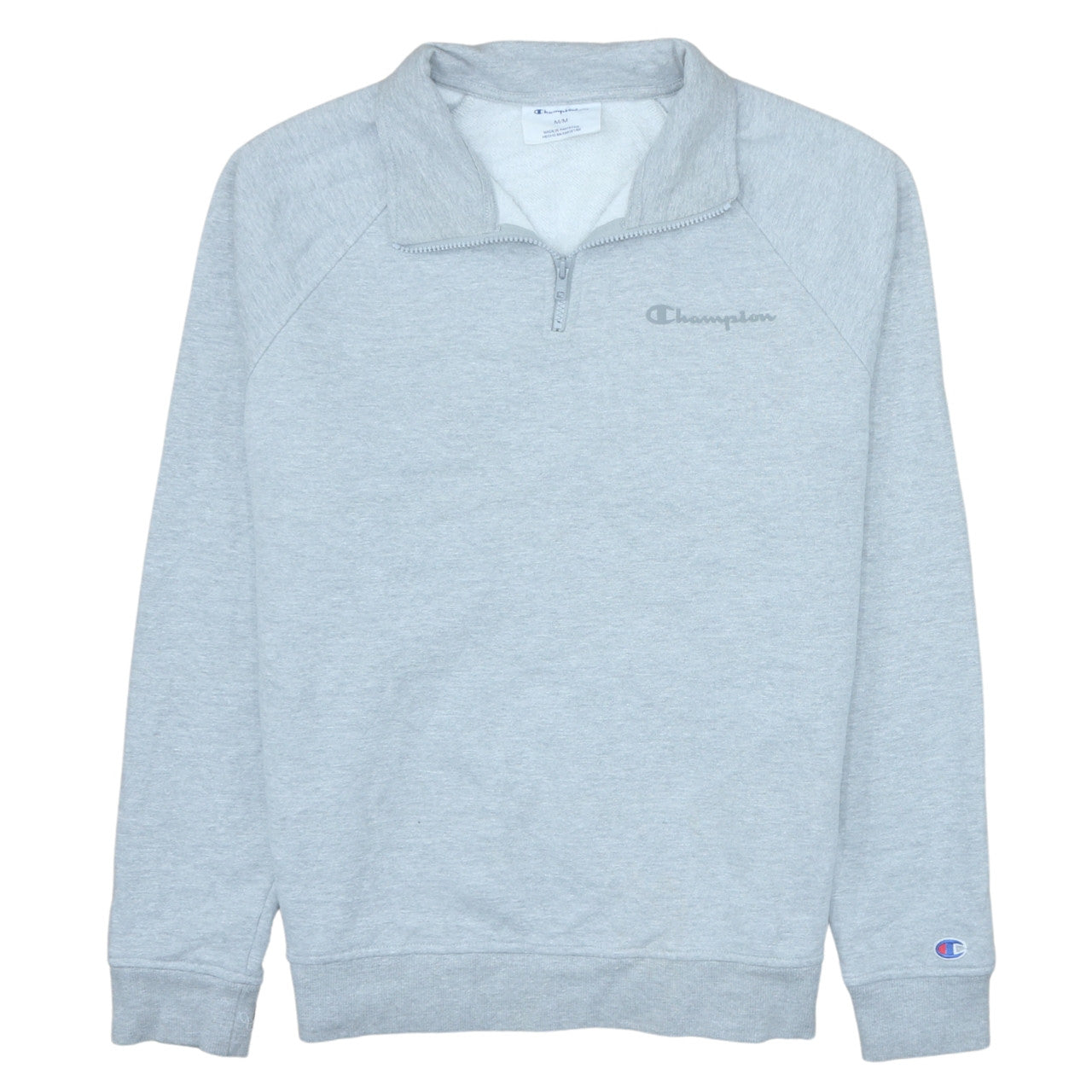 Champion Men's Grey 1/4 Zip Sweatshirt M Regular Fit