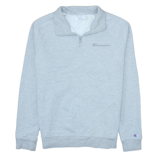 Champion Men's Grey 1/4 Zip Sweatshirt M Regular Fit