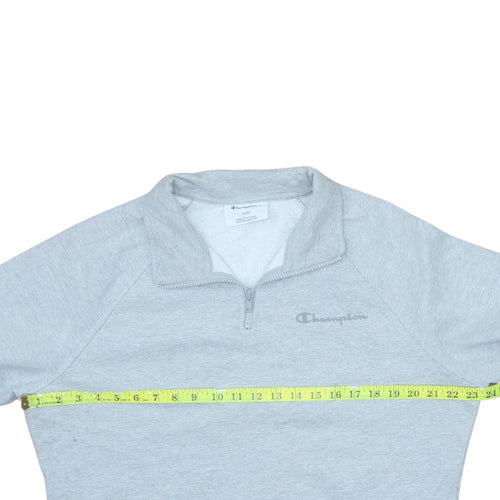 Champion Men's Grey 1/4 Zip Sweatshirt M Regular Fit