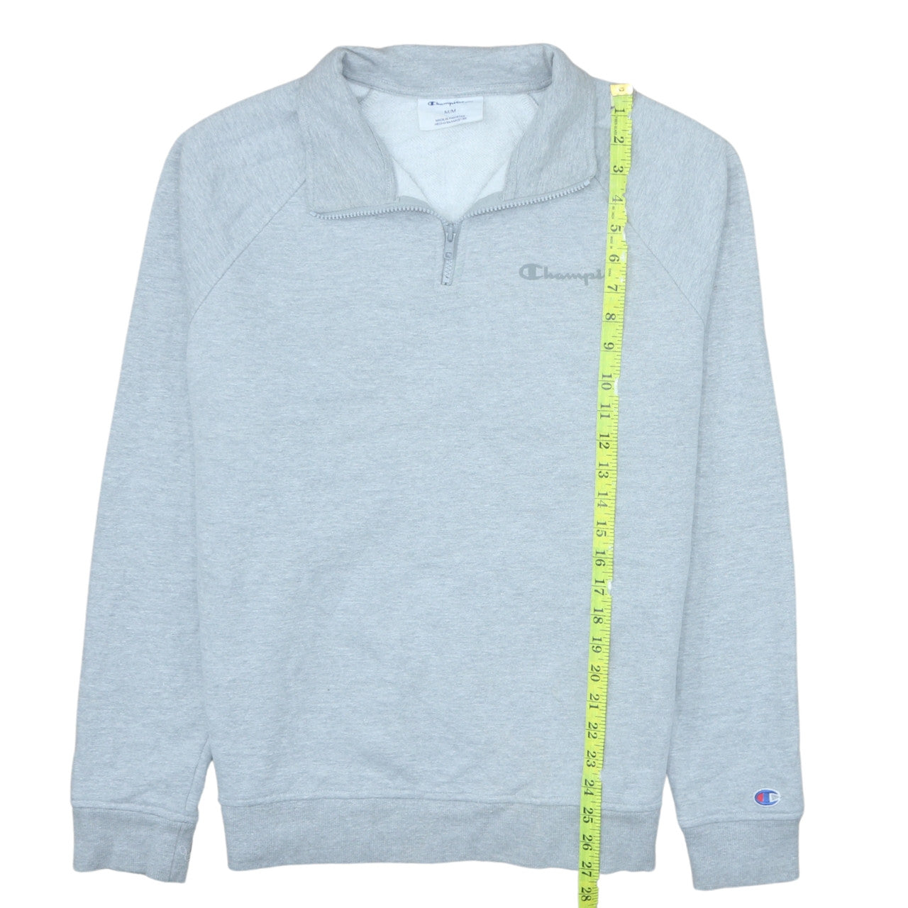 Champion Men's Grey 1/4 Zip Sweatshirt M Regular Fit