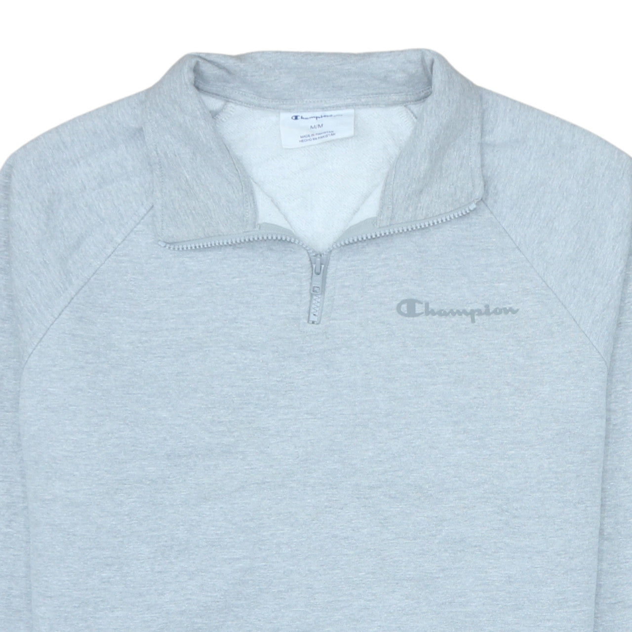 Champion Men's Grey 1/4 Zip Sweatshirt M Regular Fit