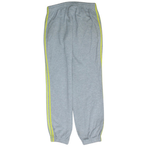 Adidas Boys Grey Jogger Sweatpants 15-16 Years Elastic Waist Side Stripe