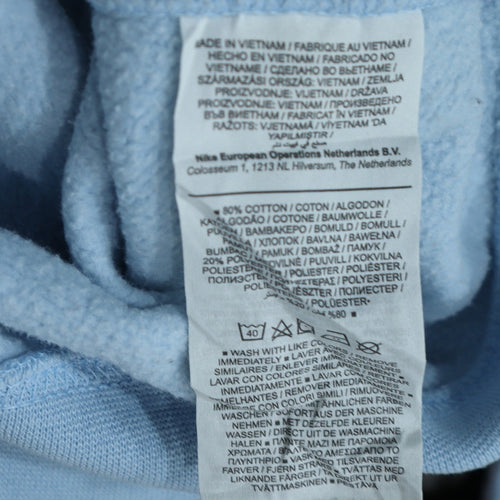 Nike Womens Blue XS Pullover Crew Neck Sweatshirt Cotton Blend