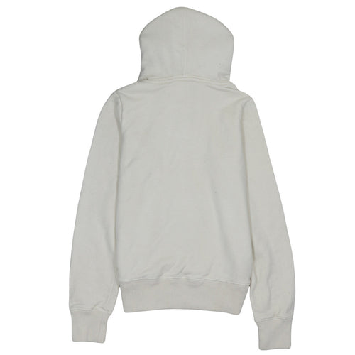 Diesel Women Beige Faux Fur Lined Hooded Pullover Hoodie Medium