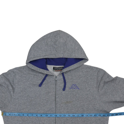 Kappa Men's Grey XL Full Zip Hoodie Sweatshirt